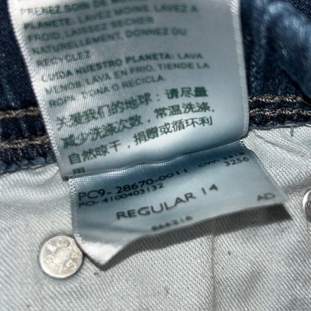 Adjustable Waist Levis Signature Relaxed Straight Leg Blue Jeans Size 14 Reg - Picture 5 of 7